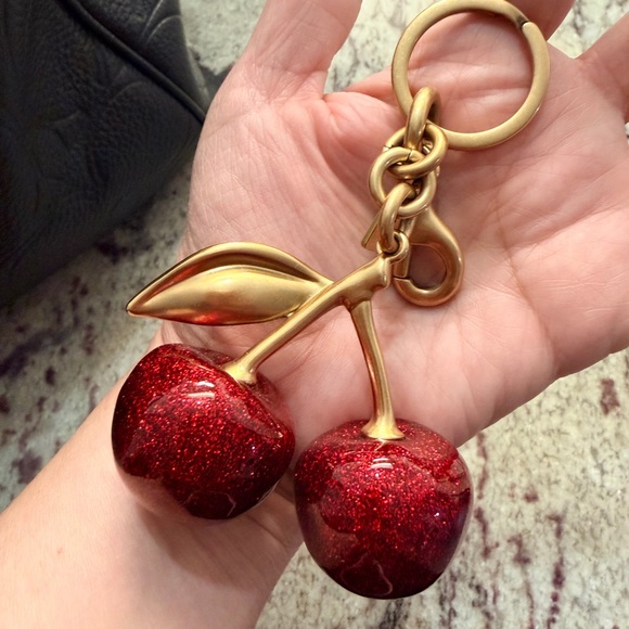 Coach - Red Cherry bag charm with Gold Details - Picture 6 of 13